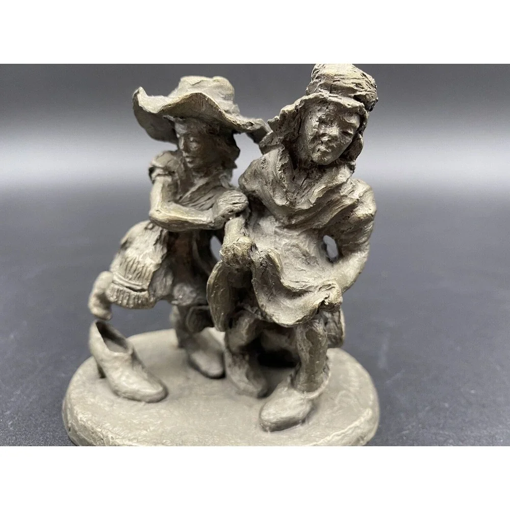 Vintage 1973 International Pewter F. Robert Drury Children‎ Playing Dress Up